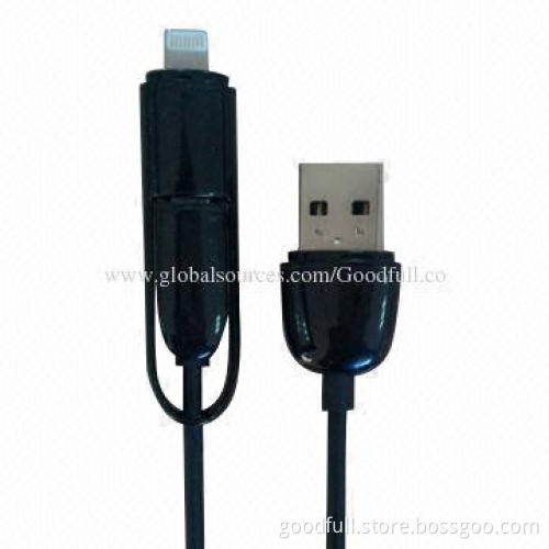 Micro to lightning cable for data transfer